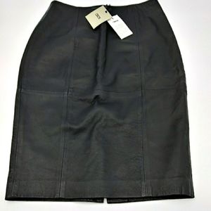 NWT ASOS REAL LEATHER PENCIL SKIRT SZ US 4 UK 8